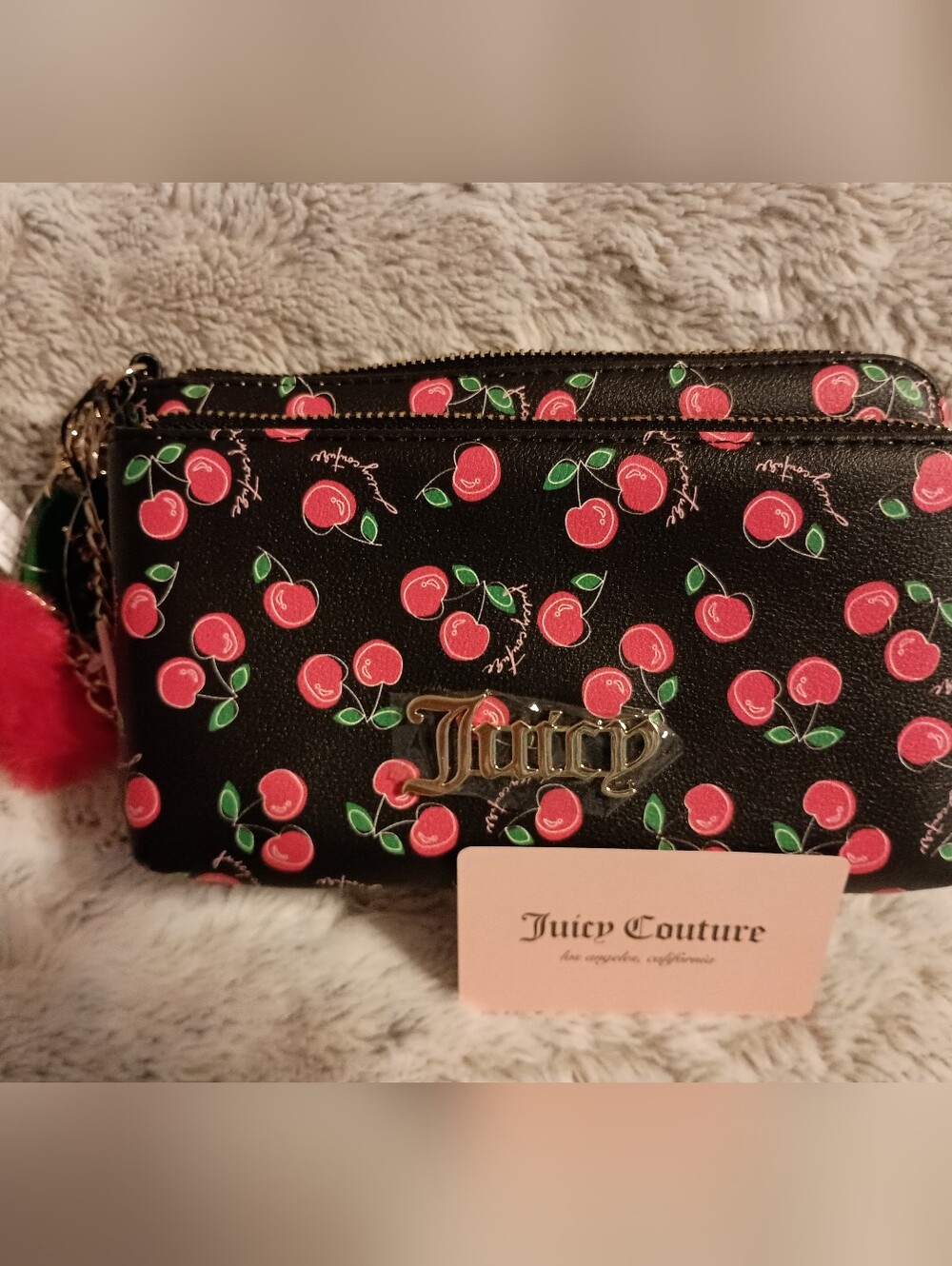 Juicy Couture Black Cherry Print Wallet